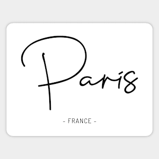 Paris, France Design (BLACK PRINT) Magnet